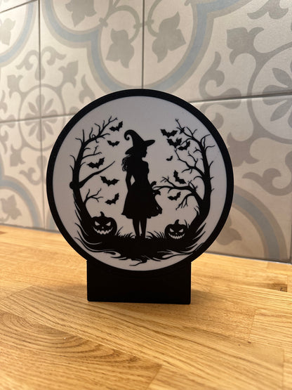 Ronde lightbox met Halloween thema