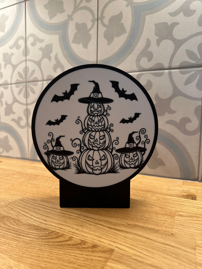 Ronde lightbox met Halloween thema