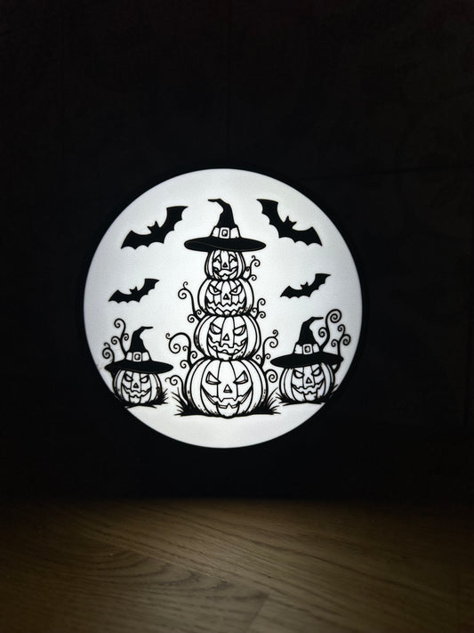 Ronde lightbox met Halloween thema