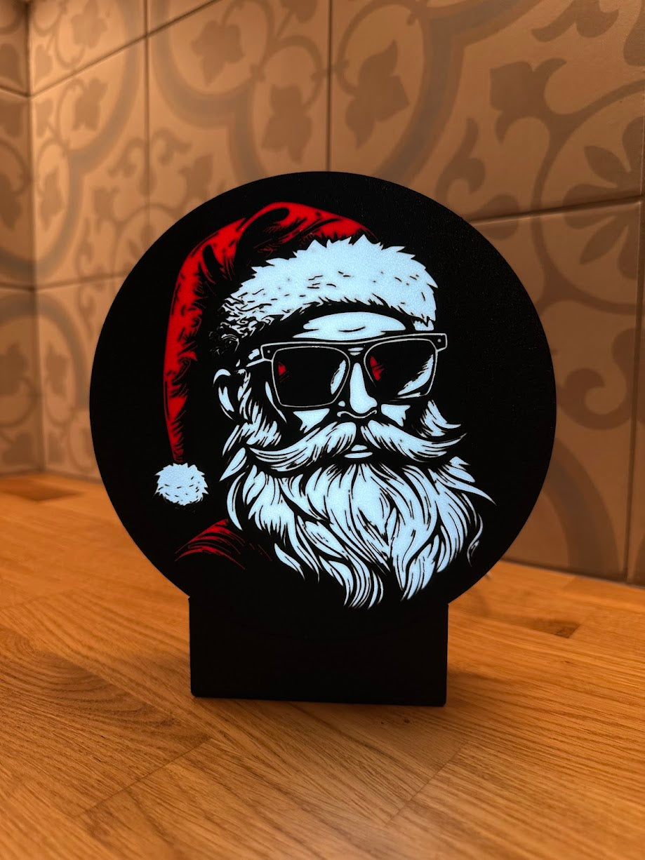 Ronde lightbox met Kerst thema